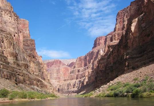 Red-walled canyon country near Marble Canyon at sunset